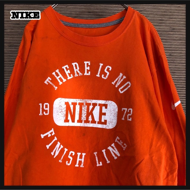 NIKE(ナイキ)の【ナイキ】長袖Tシャツ　ロンT　スウォッシュロゴ　デカロゴ　オレンジ15 メンズのトップス(Tシャツ/カットソー(七分/長袖))の商品写真