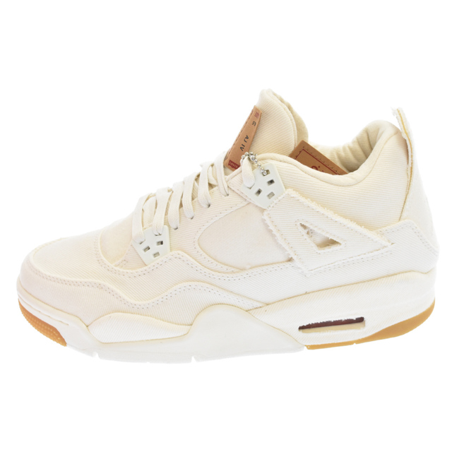 春新作の NIKE - NIKE ナイキ 18ss AIR JORDAN 4 RETRO LEVIS WHITE