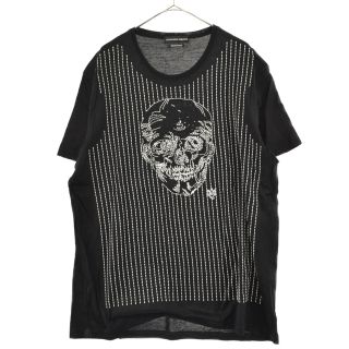 アレキサンダーマックイーン(Alexander McQueen)のAlexander McQueen アレキサンダーマックイーン スカルステッチ半袖Tシャツ ブラック 427738 QHZ97(Tシャツ/カットソー(半袖/袖なし))