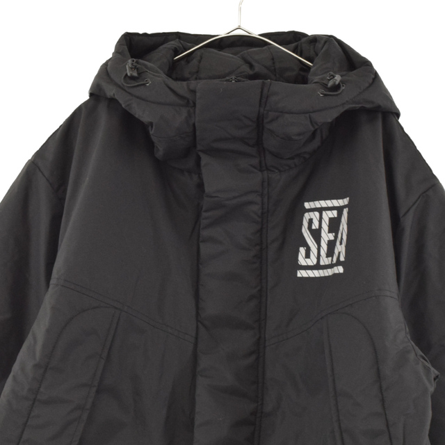 WIND AND SEA ウィンダンシー Warm Shell Pad Hoodie Jacket Black