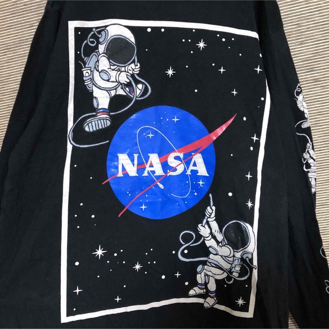 新品 フラワー 宇宙飛行士 ロンT 長袖 Tシャツ 4XL