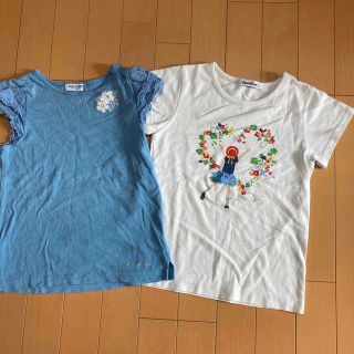 ファミリア(familiar)の130センチ　ファミリア、ポンポネットTシャツセット(Tシャツ/カットソー)