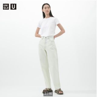 ユニクロ(UNIQLO)の新品未使用ユニクロ　カーブジーンズ　ライトブルー(デニム/ジーンズ)