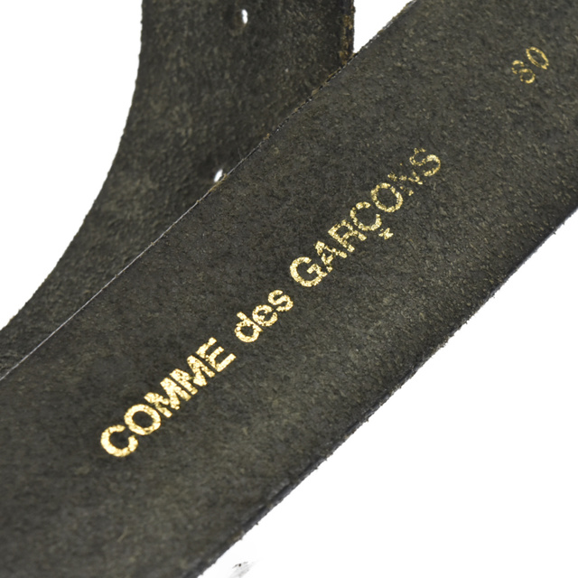 COMME des GARCONS コムデギャルソン OVAL BUCKLE BELT オーバルバックルレザーベルト シルバー金具 ブラック
