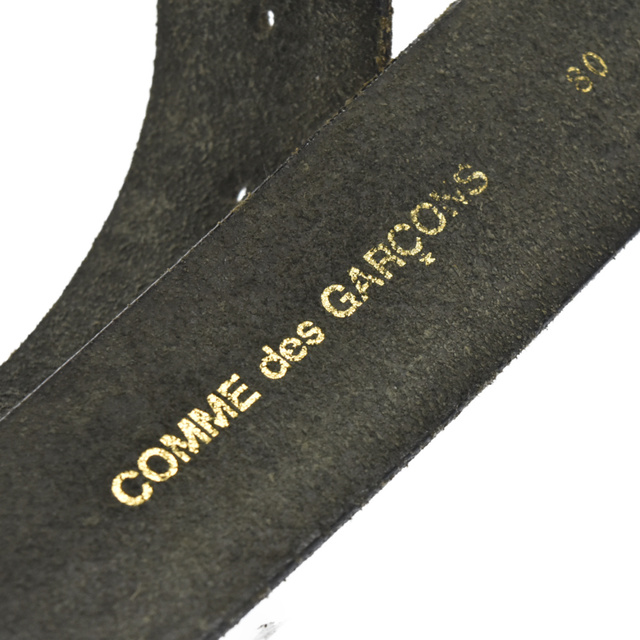 COMME des GARCONS(コムデギャルソン)のCOMME des GARCONS コムデギャルソン OVAL BUCKLE BELT オーバルバックルレザーベルト シルバー金具 ブラック メンズのファッション小物(ベルト)の商品写真