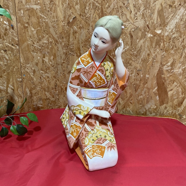 博多人形　寿宴　宏町作　日本人形　昭和レトロ　陶器　置物　伝統工芸　ジャパネスク