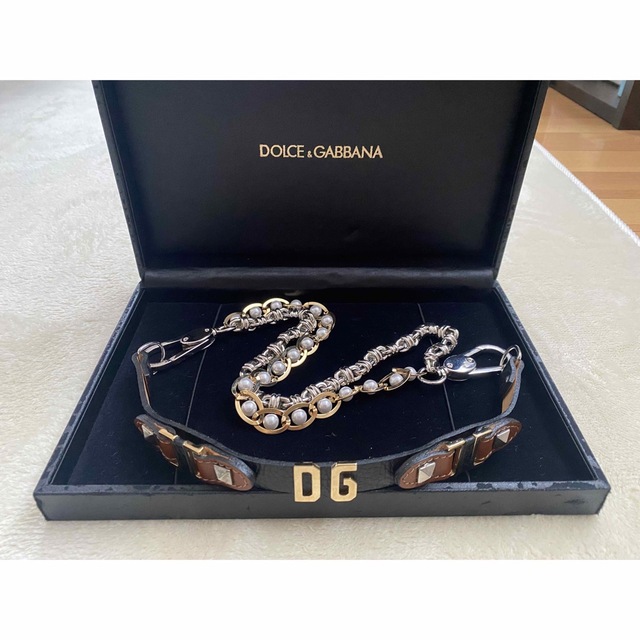 DOLCE\u0026GABBANA  ビッグロゴベルト デカバックル D＆G ドルガバ