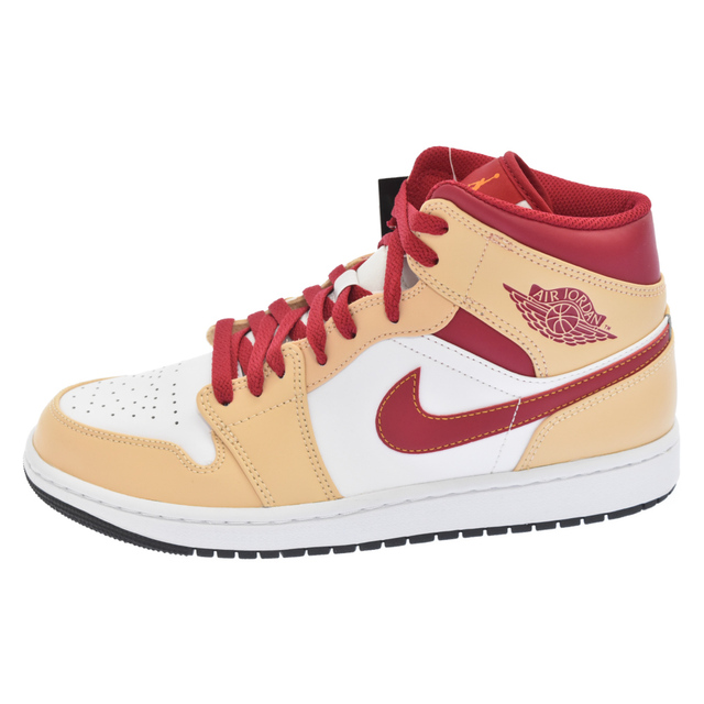 NIKE ナイキ AIR JORDAN1 MID SE BEIGE/CARDINAL RED 554724-201 エア