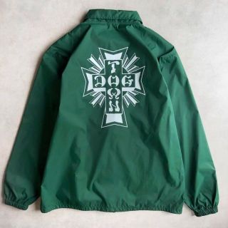 ドッグタウン(DOG TOWN)の▲極美品▲DOG TOWN //バックプリント　コーチジャケット▲XL▲グリーン(ブルゾン)