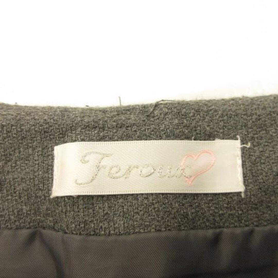 Feroux(フェルゥ)のフェルゥ Feroux ミニスカート フレア グレー 1 *A246 レディースのスカート(ミニスカート)の商品写真