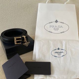 プラダ(PRADA)のPRADA サフィアーノレザーベルト(値下げ不可)(ベルト)