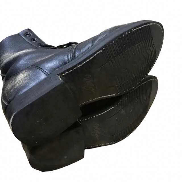 VICTIM(ヴィクティム)のVICTIM ヴィクティム ダメージ加工レザーショートブーツ メンズの靴/シューズ(ブーツ)の商品写真