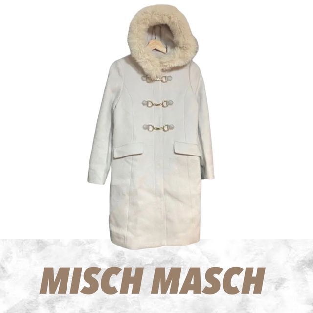 MISCH MASCH ロングコート ホワイト ファー S フェミニン