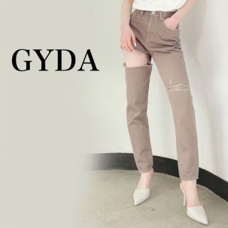 ジェイダ(GYDA)のGYDAジェイダ　カラーサイドダメージペグトップパンツXS約61cm(デニム/ジーンズ)