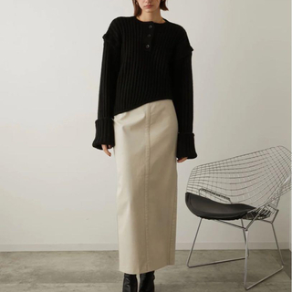 【any様専用】2way leather pencilskirt(ロングスカート)