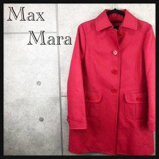 マックスマーラ(Max Mara)のMax Mara マックスマーラ　ウィークエンドライン　コート　レッド　赤(トレンチコート)