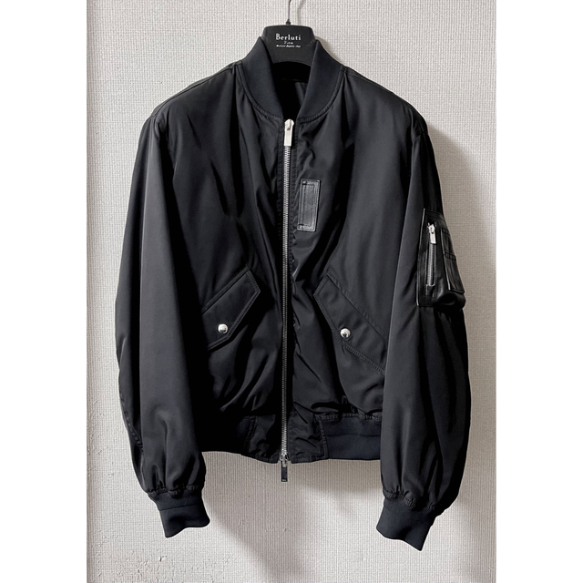 Berluti 19ss MA-1 レザーロゴボンバージャケット ベルルッティ - ブルゾン