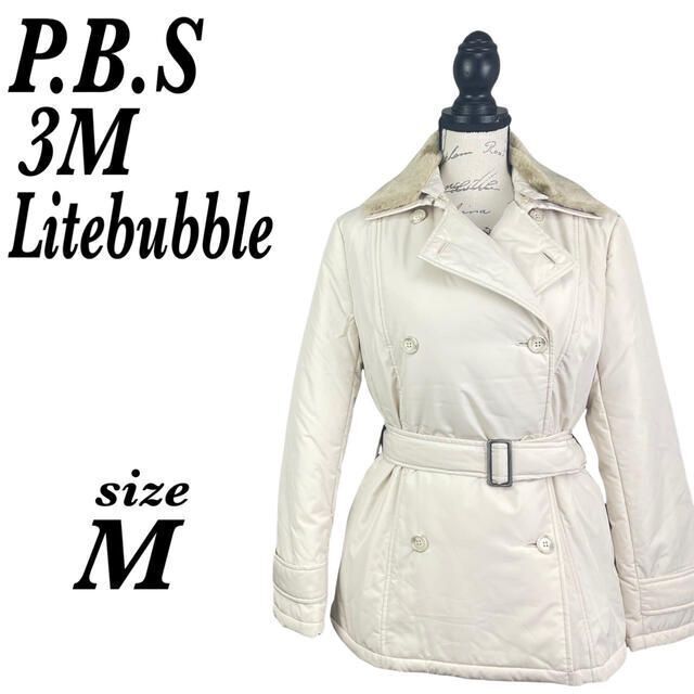 【新品タグ付】P.B.S ピビエス　3M ダウンジャケット　フェイクファーレディース