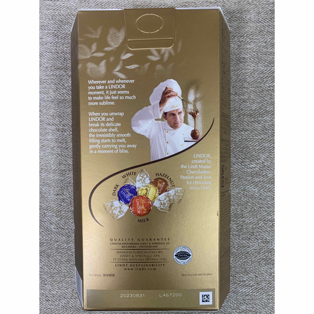 Lindt(リンツ)のリンツ リンドール トリュフチョコレート 4種類アソート 600g×1個　 食品/飲料/酒の食品(菓子/デザート)の商品写真