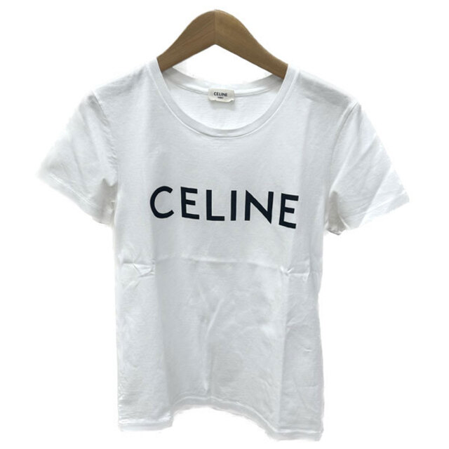 celine - CELINE セリーヌ ロゴプリント 半袖Ｔシャツ ホワイト 2X314916G S メンズ【中古】