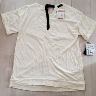 新品　マタニティ　L　授乳口　授乳服　授乳　カットソー　無地　白　産前産後(マタニティトップス)