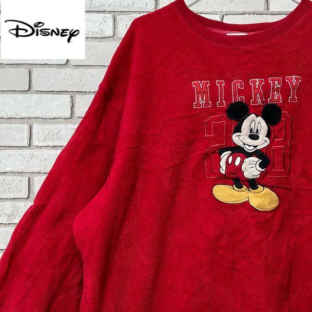 Disney store スウェット フリース素材 ミッキーマウス レッドXXL | フリマアプリ ラクマ