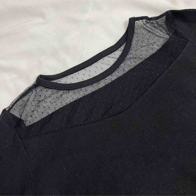 mystic(ミスティック)のmystic セーター ミスティック　ブラック　シアー　チュール レディースのトップス(ニット/セーター)の商品写真