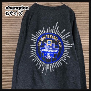 チャンピオン(Champion)の【チャンピオン】ロンT 長袖Tシャツ　NCAA　バレーボール　ダークグレー15(Tシャツ/カットソー(七分/長袖))