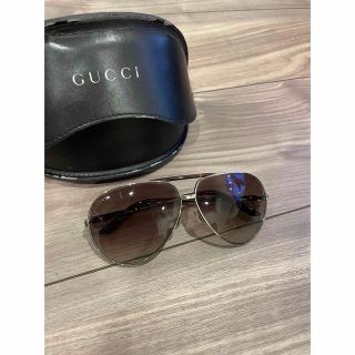 グッチ(Gucci)のGUCCI グッチ サングラス ティアドロップ 眼鏡 ブラック ブラウン(サングラス/メガネ)