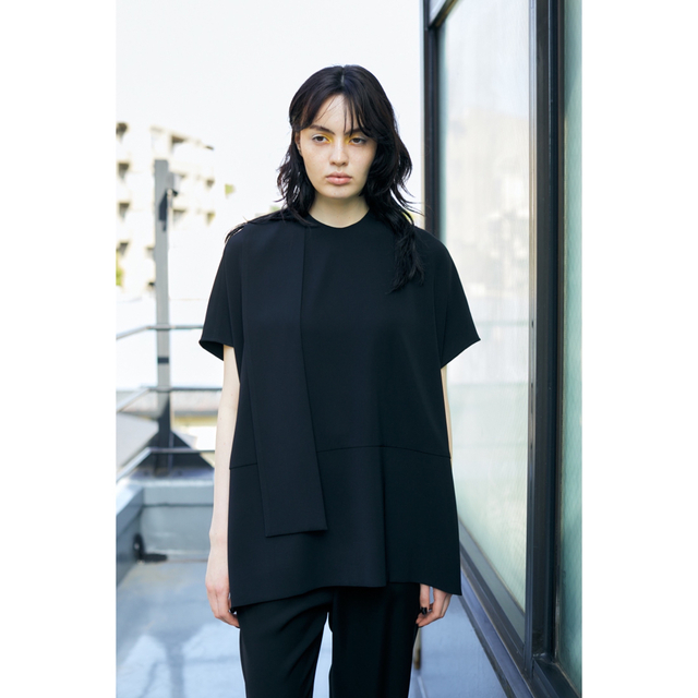 enfold PEダブルクロス Square Tie PULLOVER