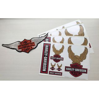 ハーレーダビッドソン(Harley Davidson)の【再値下げ】ハーレーダビッドソンウイング 刺繍ワッペン& シール4枚セット(ステッカー)