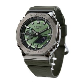 カシオ(CASIO)の【新品】カシオ CASIO 腕時計 メンズ GM-2100B-3ADR Gショック アナログデジタル 2100シリーズ G-SHOCK ANALOG-DIGITAL 2100 Series クオーツ ブラック/グリーンxグリーン アナデジ表示(腕時計(アナログ))