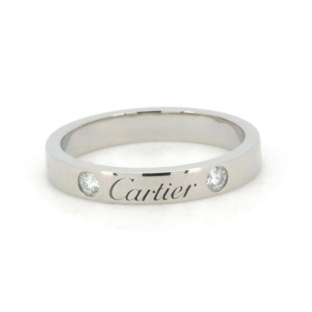 Cartier(カルティエ)のカルティエ エングレーブド ダイヤモンド リング B40778 11号 3mm PT950(プラチナ) レディースのアクセサリー(リング(指輪))の商品写真