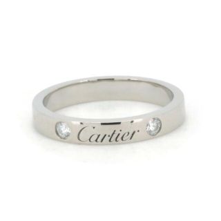 カルティエ(Cartier)のカルティエ エングレーブド ダイヤモンド リング B40778 11号 3mm PT950(プラチナ)(リング(指輪))