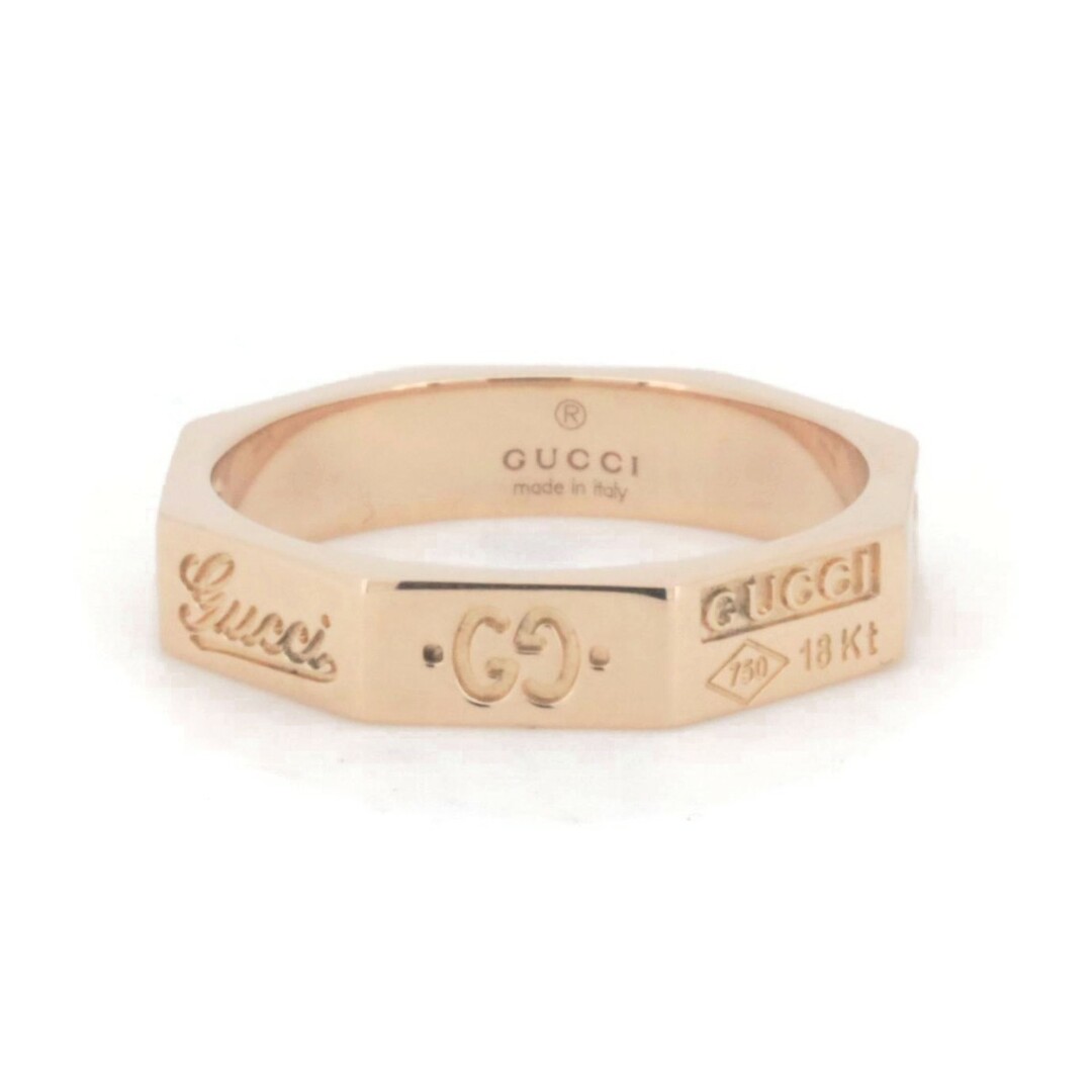 Gucci(グッチ)のグッチ オクタゴナル リング 7号 3.4mm K18PG(18金 ピンクゴールド) レディースのアクセサリー(リング(指輪))の商品写真