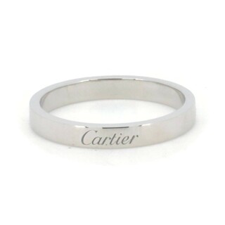 カルティエ(Cartier)のカルティエ エングレーブド リング B40540 17号 3ミリ PT950(プラチナ)(リング(指輪))