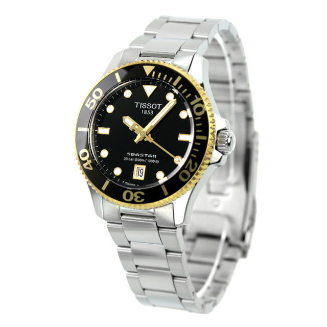 TISSOT - ティソ 腕時計 メンズ T1202102105100 TISSOT クオーツ（ETA F05.412） ブラックxシルバー アナログ表示