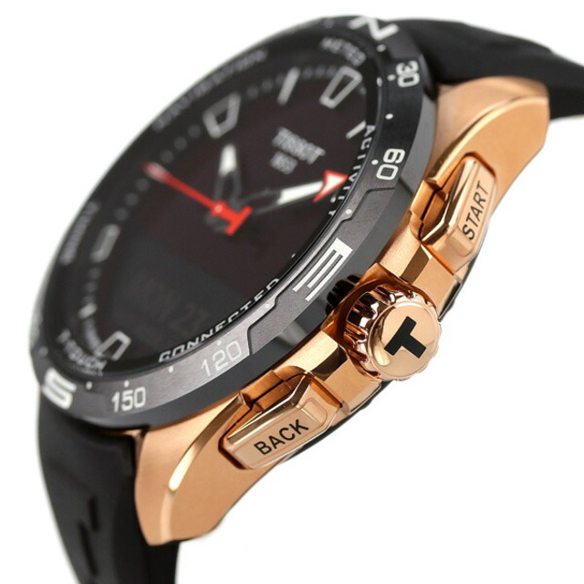 ティソ TISSOT 腕時計 メンズ T121.420.47.051.02 T-タッチ コネクト 47.5mm T-TOUCH CONNECT SOLAR 47.5mm ソーラー（ETA E32.001） ブラックxブラック アナデジ表示