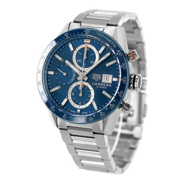 【爆買い！】 タグ・ホイヤー - Heuer TAG 腕時計 アナログ表示 ブルーxシルバー 自動巻き（キャリバー16/手巻付き） Heuer TAG CBM2112-BA0651 メンズ 腕時計(アナログ)