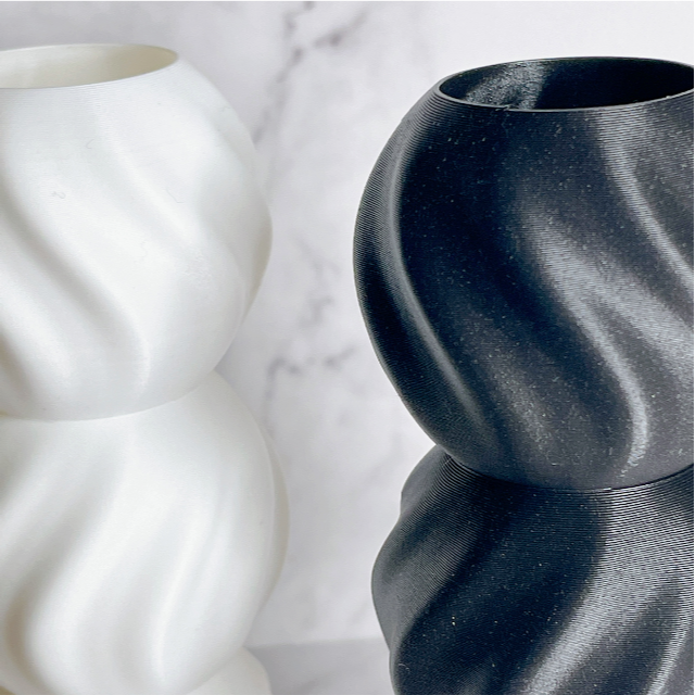 DANGO / 3D printed 花瓶 / 一輪挿し / ドライフラワー ハンドメイドのフラワー/ガーデン(ドライフラワー)の商品写真