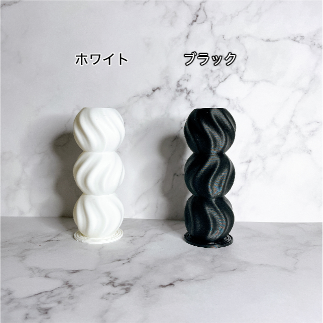 DANGO / 3D printed 花瓶 / 一輪挿し / ドライフラワー ハンドメイドのフラワー/ガーデン(ドライフラワー)の商品写真