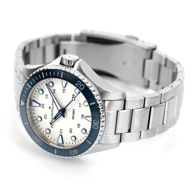 ハミルトン HAMILTON 腕時計 メンズ H82231150 カーキ ネイビー スキューバ KHAKI NAVY SCUBA クオーツ（F06.105） シルバーxシルバー アナログ表示