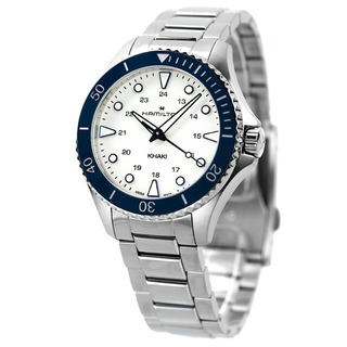 ハミルトン(Hamilton)の【新品】ハミルトン HAMILTON 腕時計 メンズ H82231150 カーキ ネイビー スキューバ KHAKI NAVY SCUBA クオーツ（F06.105） シルバーxシルバー アナログ表示(腕時計(アナログ))