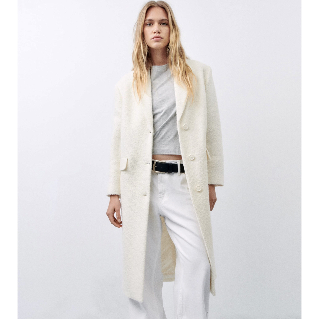 販売ショッピング 新品 ZARA ストレート ウールブレンドコート Mサイズ