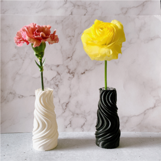 HINERI / 3D printed 花瓶 / 一輪挿し / ドライフラワー(花瓶)