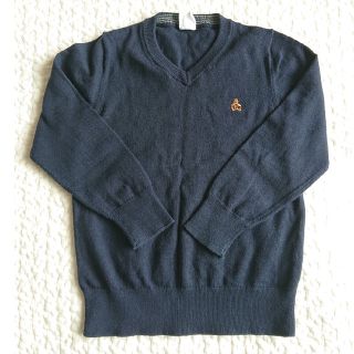 ギャップキッズ(GAP Kids)のGAPキッズ　くまちゃん刺繍Vネックセーター　110cm(ニット)