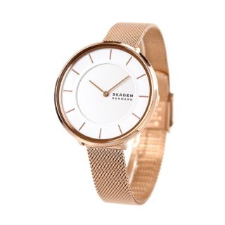 スカーゲン(SKAGEN)の【新品】スカーゲン SKAGEN 腕時計 レディース SKW3013 ギッテ 38mm GITTE 38mm クオーツ ホワイトxローズゴールド アナログ表示(腕時計)