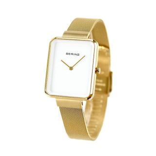 【新品】ベーリング BERING 腕時計 レディース 14528-334 スマート スクエアコレクション 28mm SMART SQUARE Collection 28mm クオーツ ホワイトxゴールド アナログ表示(腕時計)