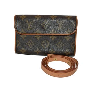 ルイヴィトン(LOUIS VUITTON)の【人気☆中古品】LOUIS VUITTONポシェット・フロランティーヌ M51855 モノグラム/ブラウン系 コーティングキャンバス レディース　メンズ　ユニセックス　ウエストポーチ　ウエストバッグ　カジュアル　おしゃれ　人気 【中古】松山久万ノ台店(ボディバッグ/ウエストポーチ)