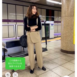 アメリヴィンテージ(Ameri VINTAGE)の新品タグ付き　アメリ　marlene set up pants(カジュアルパンツ)